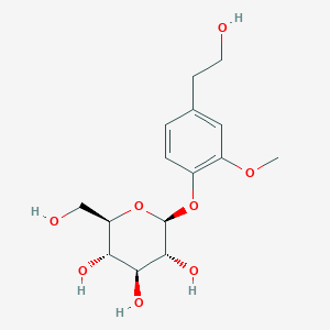 Chemical structure of Homovanillyl alcohol 4-O-glucoside