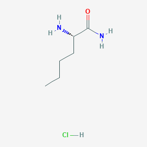 Chemical structure of H-Nle-NH2·HCl