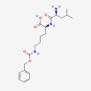 Chemical structure of H-Leu-Lys(Z)-OH