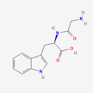 Chemical structure of H-Gly-D-Trp-OH