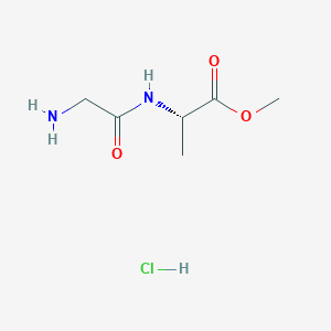 Chemical structure of H-GLY-ALA-OME HCL