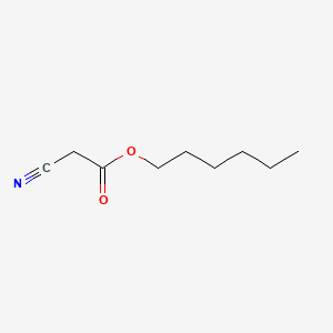Chemical structure of hexyl cyanoacetate