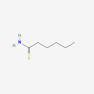 Chemical structure of hexanethioamide