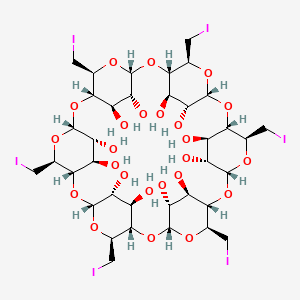 Chemical structure of Hexakis-(6-iodo-6-deoxy)-α-cyclodextrin
