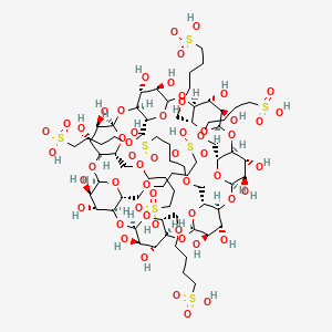 Chemical structure of Heptakis-O-(4-sulfobutyl)-β-Cyclodextrin