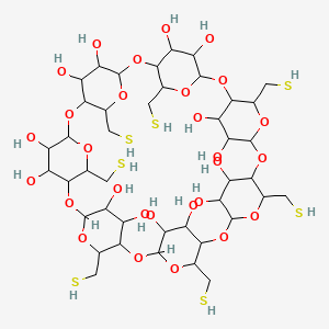 Chemical structure of 6-Deoxy-6-thio-b-cyclodextrin