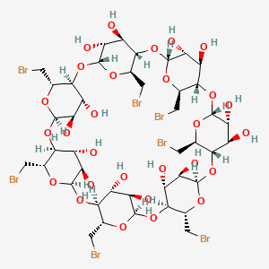 Chemical structure of Heptakis-(6-bromo-6-deoxy)-β-cyclodextrin