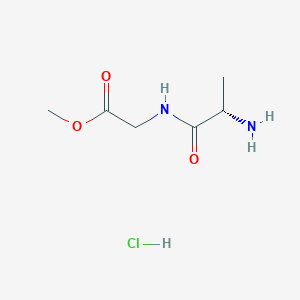 Chemical structure of H-ALA-GLY-OME HCL