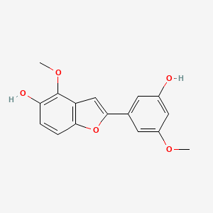 Chemical structure of Gnetofuran B