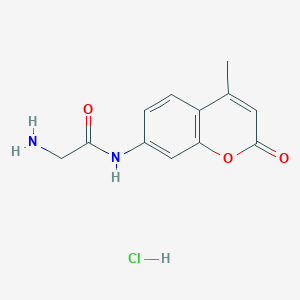 Chemical structure of Glycine 7-amido-4-methylcoumarin hydrochloride