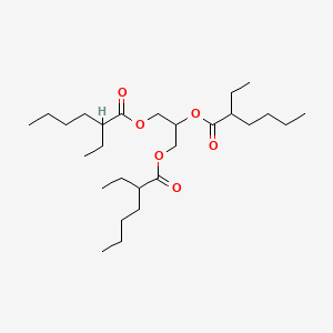 Chemical structure of Glyceryl tri(2-ethylhexanoate)