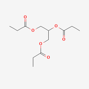 Chemical structure of Tripropionin