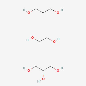 Chemical structure of Glycerol ethoxylate-co-propoxylate triol