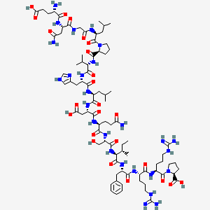 Chemical structure of Glu-Asn-Gly-Leu-Pro-Val-His-Leu-Asp-Gln-Ser-Ile-Phe-Arg-Arg-Pro