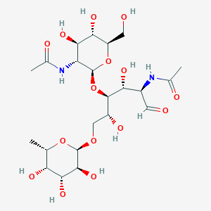 Chemical structure of GlcNAcβ(1-4)[Fucα(1-6)]GlcNAc