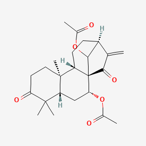 Chemical structure of GlaucocalyxinAdiacetate