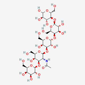 Chemical structure of Galβ(1-3)GalNAcβ(1-3)Galα(1-4)Galβ(1-4)Glc