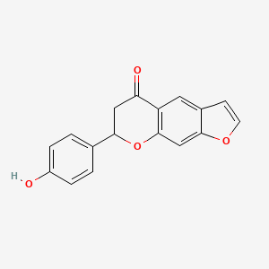 Chemical structure of Furano(2“,3“:7,6)-4'-hydroxyflavanone
