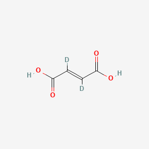 Chemical structure of fumaric-D2 acid