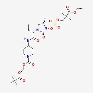 Chemical structure of Fucα(1-6)GlcNAc-β-propylbiotinamide