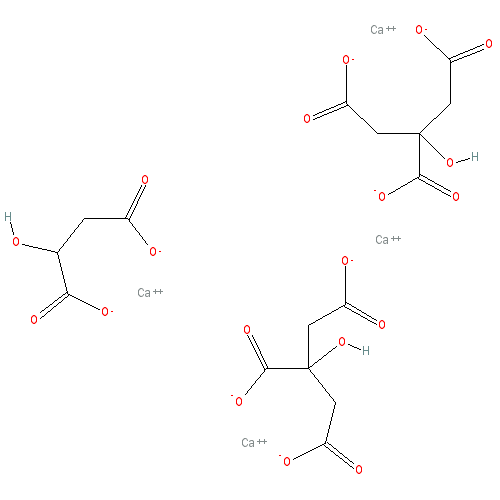 Chemical structure of Fruit acid calcium