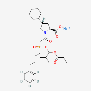Chemical structure of Fosinopril-d5 sodium