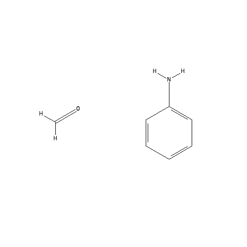 Chemical structure of Formaldehyde, polymer with benzenamine