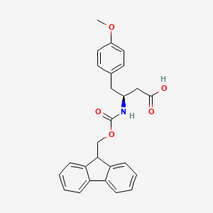 Chemical structure of Fmoc-S-3-amino-4-(4-methoxyphenyl)-butyric acid