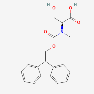 Chemical structure of Fmoc-N-Me-Ser-OH