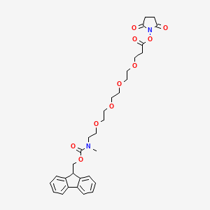 Chemical structure of Fmoc-NMe-PEG4-NHS este