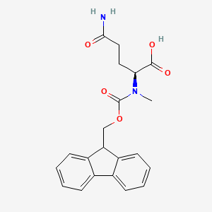 Chemical structure of Fmoc-N-Me-Gln-OH