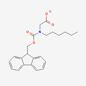 Chemical structure of Fmoc-N-Hexyl-Gly-OH