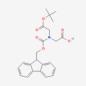Chemical structure of Fmoc-N-(tert-butyloxycarbonylmethyl)glycine