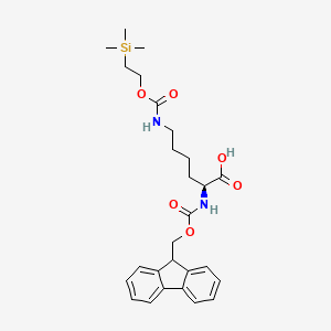 Chemical structure of Fmoc-lys(teoc)-oh