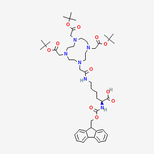 Chemical structure of Fmoc-L-Lys-mono-amide-DOTA-tris(t-Bu ester)