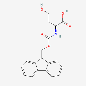Chemical structure of Fmoc-L-homoserine
