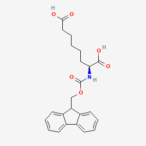 Chemical structure of Fmoc-L-2-aminosuberic acid