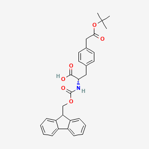 Chemical structure of Fmoc-L-4-(OtButylcarboxymethyl)phe-OH