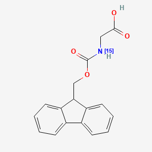 Chemical structure of Fmoc-Gly-OH-15N