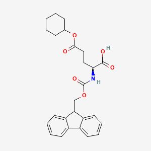 Chemical structure of Fmoc-Glu(OcHx)-OH