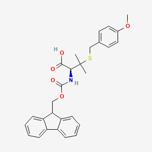 Chemical structure of Fmoc-D-Pen(pMeOBzl)-OH