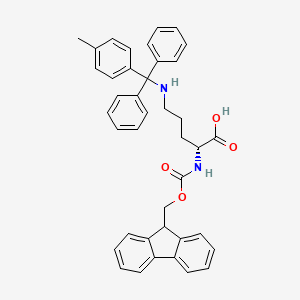 Chemical structure of Fmoc-d-orn(mtt)-oh