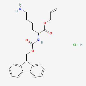 Chemical structure of Fmoc-D-Lys-OAll (hydrochloride)