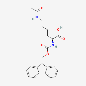 Chemical structure of Fmoc-D-Lys(Ac)-OH