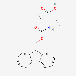 Chemical structure of Fmoc-Deg-OH