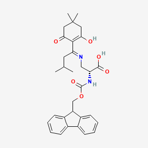 Chemical structure of Fmoc-D-Dap(ivDde)-OH