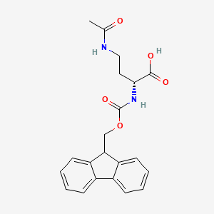 Chemical structure of Fmoc-D-Dab(Ac)-OH
