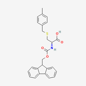 Chemical structure of Fmoc-D-Cys(Mbzl)-OH