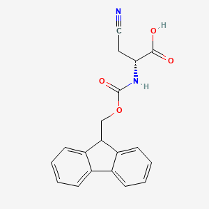 Chemical structure of FMOC-D-ALA(3-CN)-OH