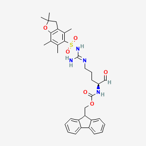 Chemical structure of Fmoc-Arg(pbf)-H